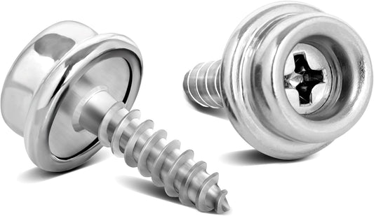 1" Boat Canvas Snaps, Marine Grade Boat Cover Snaps Stainless Steel Screws, 3/8" Socket Snap with Stainless V1258-DP02-E-112