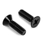 #8-32 x 1/2" Black Countersunk Flat Head Machine Screws, Electrical Outlet Screws, Full Thread, 304 Stainless V1258-DP02-E-114
