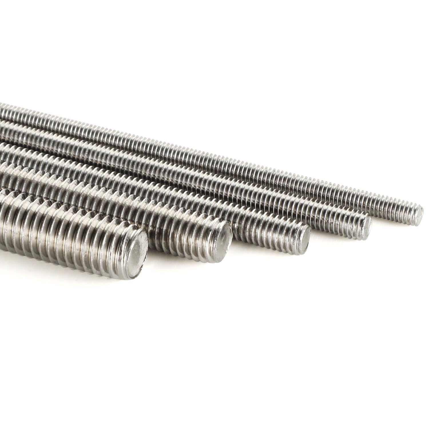 M6-1.0 x 300mm Fully Threaded Rods, Long Threaded Studs, Right Hand Threads, All Threaded Rod, 304 Stainless V1258-DP02-E-119