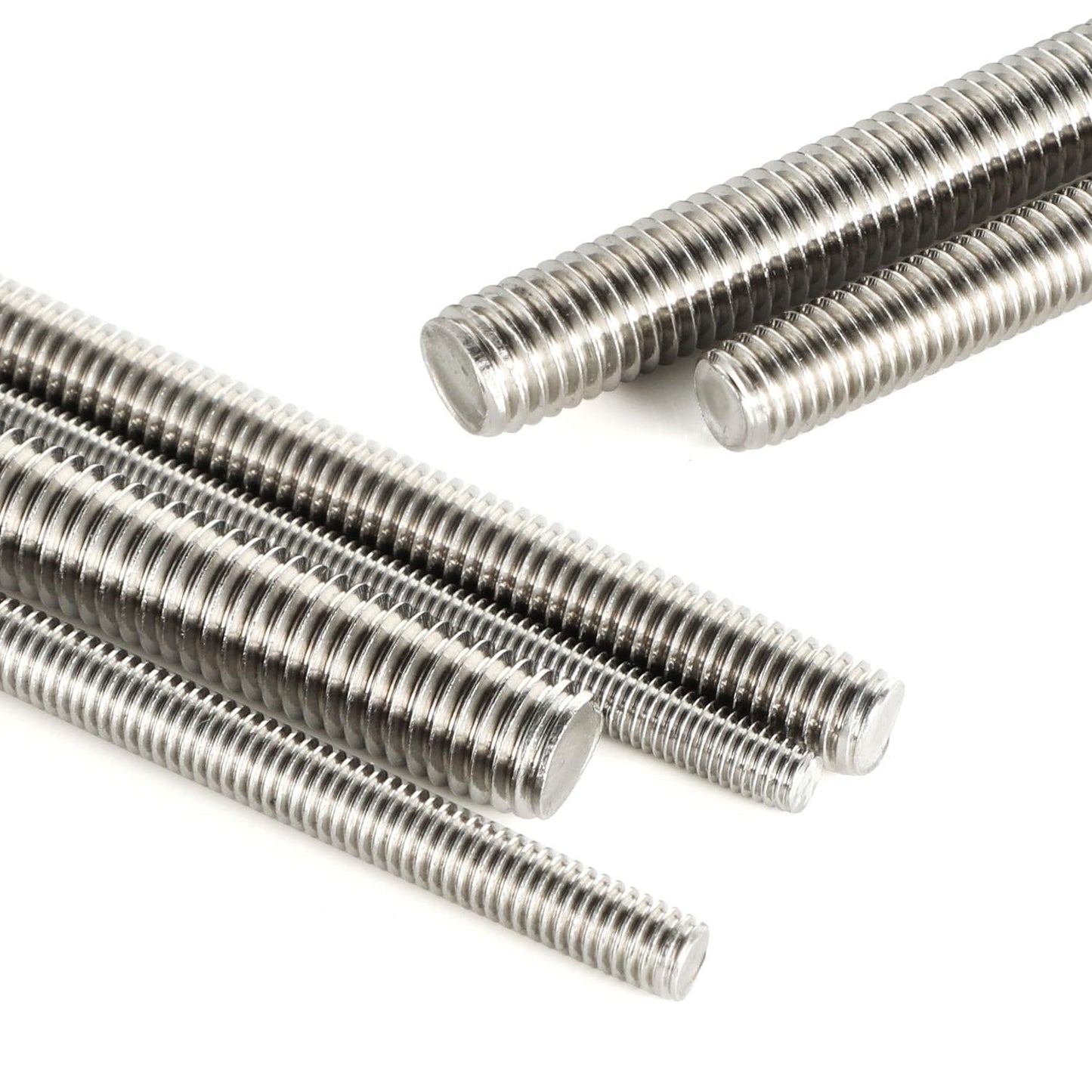 M6-1.0 x 300mm Fully Threaded Rods, Long Threaded Studs, Right Hand Threads, All Threaded Rod, 304 Stainless V1258-DP02-E-119