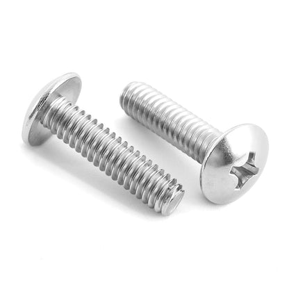 #10-24 x 1-1/2" Truss Head Bolts Machine Screws, Full Thread, 304 Stainless Steel, 50 PCS V1258-DP02-E-120