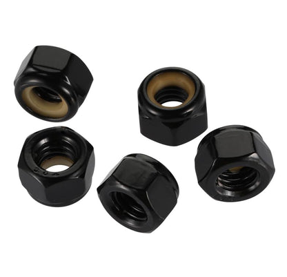 #8-32 Nylon Insert Hex Lock Nut Stainless Locknuts, 304 Stainless Steel 18-8 Black Finish, Pack of 50 V1258-DP02-E-121