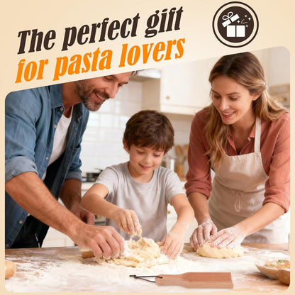 Gnocchi Board, Wood Pasta Board Paddle Homemade Gnocchi Maker, Easy to Use and Clean Pasta Making Tools for V1258-DP02-E-131