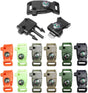 Paracord Buckle with Whistle Compass, Side Release Plastic Buckles for Paracord Bracelet V1258-DP02-E-14