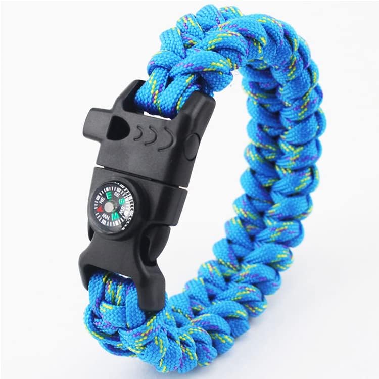 Paracord Buckle with Whistle Compass, Side Release Plastic Buckles for Paracord Bracelet V1258-DP02-E-14