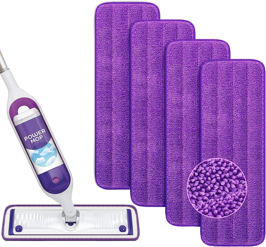 Reusable Power Mop Refills Pads Compatible with Swiffer PowerMop Mop - Microfiber Power Mop Pads Refill for V1258-DP02-E-148