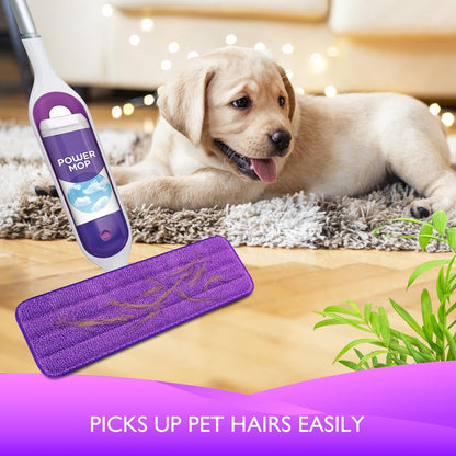 Reusable Power Mop Refills Pads Compatible with Swiffer PowerMop Mop - Microfiber Power Mop Pads Refill for V1258-DP02-E-148