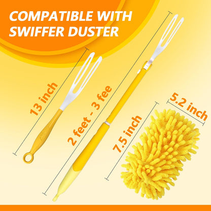 Reusable Duster Refill Compatible with Swiffer Hand Duster - 360 Heavy Duty Dusters Refills - Microfiber V1258-DP02-E-150