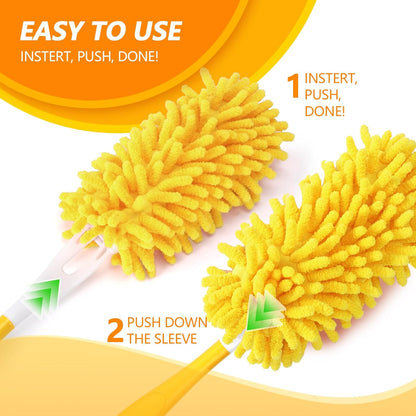 Reusable Duster Refill Compatible with Swiffer Hand Duster - 360 Heavy Duty Dusters Refills - Microfiber V1258-DP02-E-150