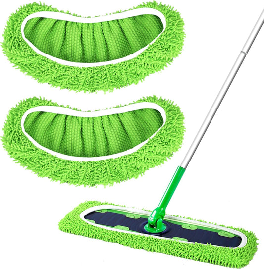Reusable Microfiber Pads for Swiffer XL Mop - 2 Pack XL Dry Sweeping Cloths & Wet Pads Refills - X-Large V1258-DP02-E-151