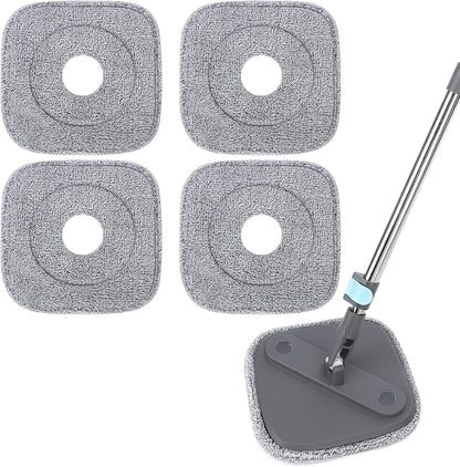Square Microfiber Mop Pads Compatible with True & Tidy True Spin Mop - Mop Replacement Pads for Square Spin V1258-DP02-E-152