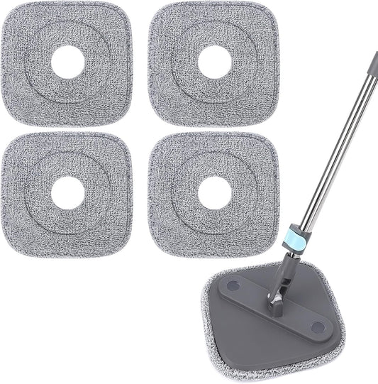 Square Microfiber Mop Pads Compatible with True & Tidy True Spin Mop - Mop Replacement Pads for Square Spin V1258-DP02-E-152