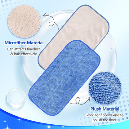 Microfiber Cleaning Cloth Compatible with MR SIGA Professional Microfiber Mop - Professional Reusable Flat V1258-DP02-E-157