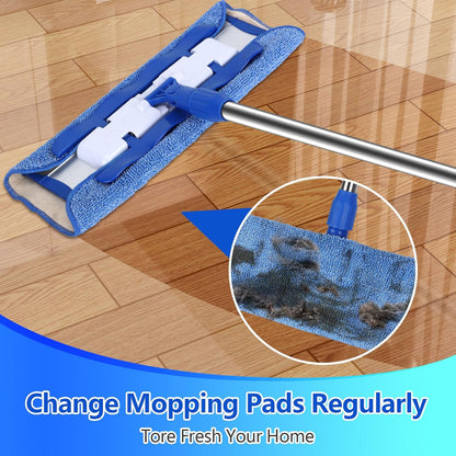 Microfiber Cleaning Cloth Compatible with MR SIGA Professional Microfiber Mop - Professional Reusable Flat V1258-DP02-E-157
