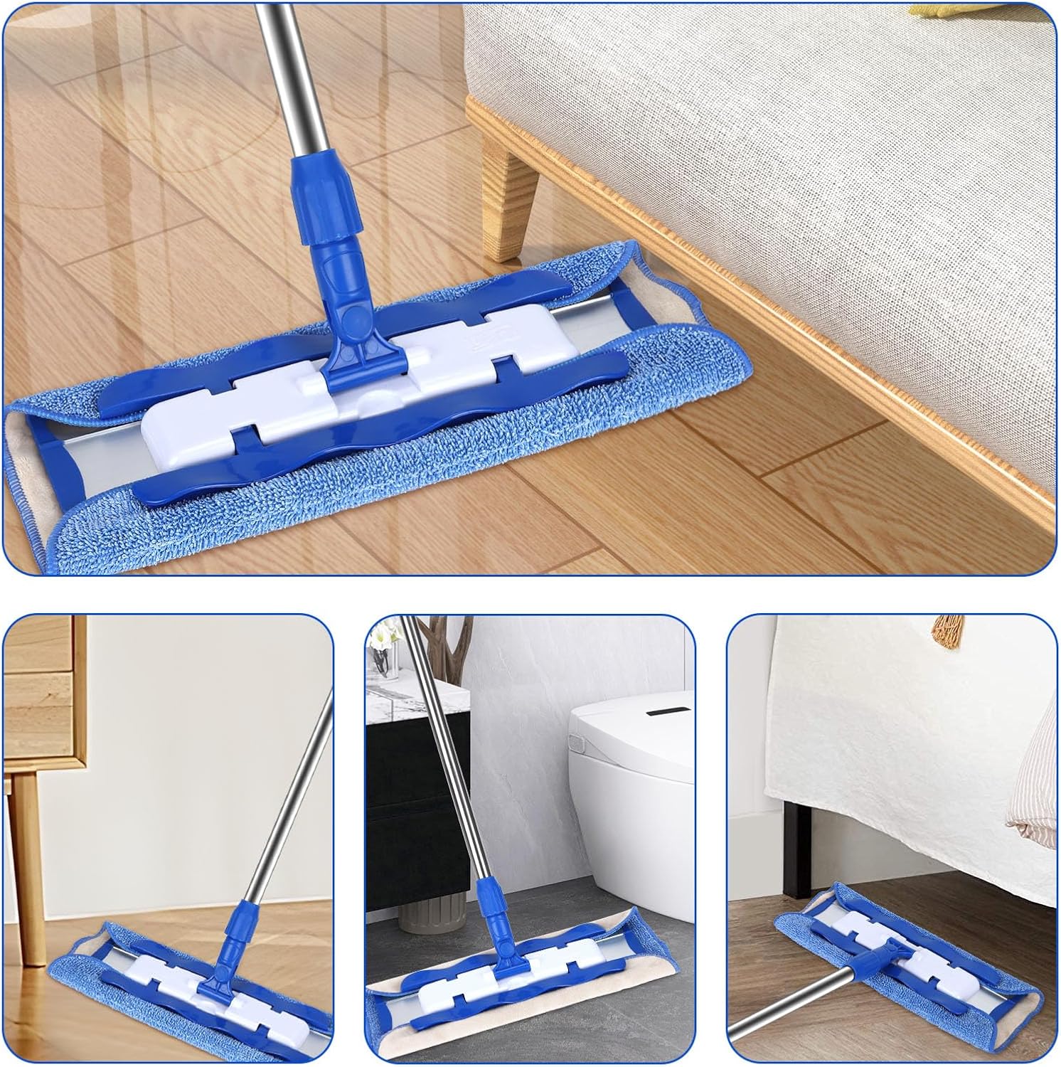 Microfiber Cleaning Cloth Compatible with MR SIGA Professional Microfiber Mop - Professional Reusable Flat V1258-DP02-E-157