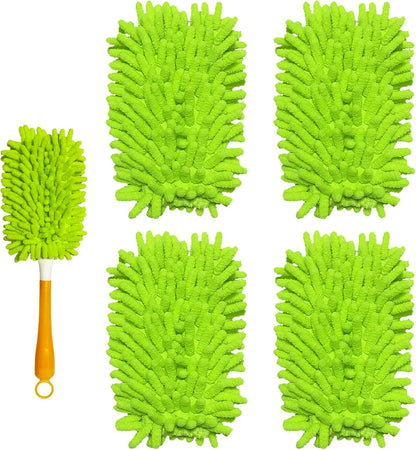 Reusable Duster Refill Compatible with Swiffer Hand Duster - Microfiber Ceiling Fan Duster for Swiffer V1258-DP02-E-159