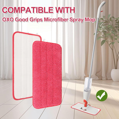 Mop Replacement Pads Compatible with OXO Good Grips Spray Mop - Reusable Microfiber Pad Refill for Floor V1258-DP02-E-161