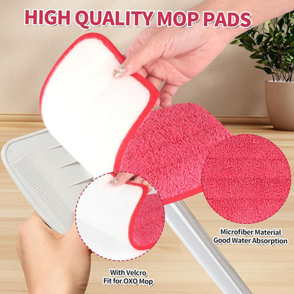 Mop Replacement Pads Compatible with OXO Good Grips Spray Mop - Reusable Microfiber Pad Refill for Floor V1258-DP02-E-161