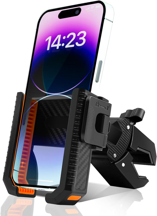 Bike Phone Holder Motorcycle Phone Mount, Handlebar Cell Phone Clamp, Phone Mount for Bike Motorcycle Scooter V1258-DP02-E-168