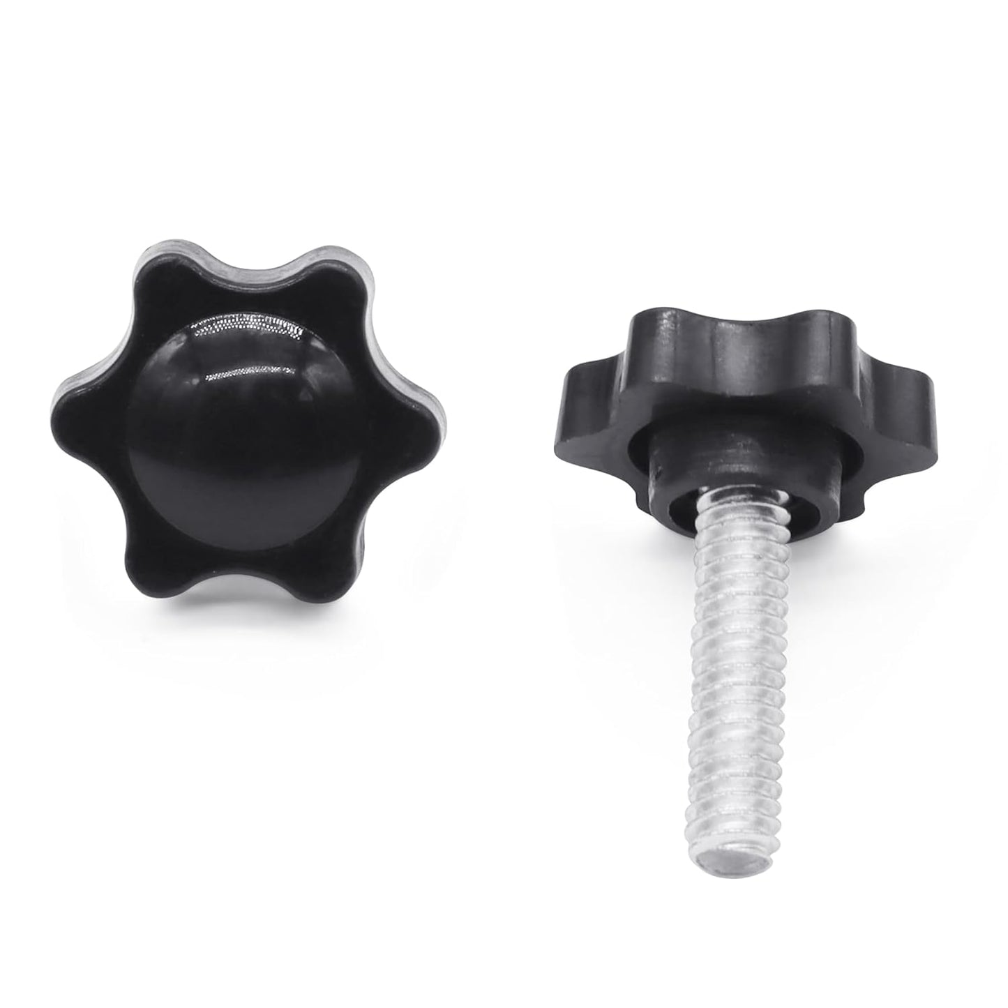 Xadnitu 10 Pieces 1/4''-20-1'' Thread Knob Plastic Star Shaped Nut Clamping Male Handle Tightening Screw V1258-DP02-E-173