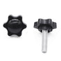 Xadnitu 10 Pieces 1/4''-20-1'' Thread Knob Plastic Star Shaped Nut Clamping Male Handle Tightening Screw V1258-DP02-E-173