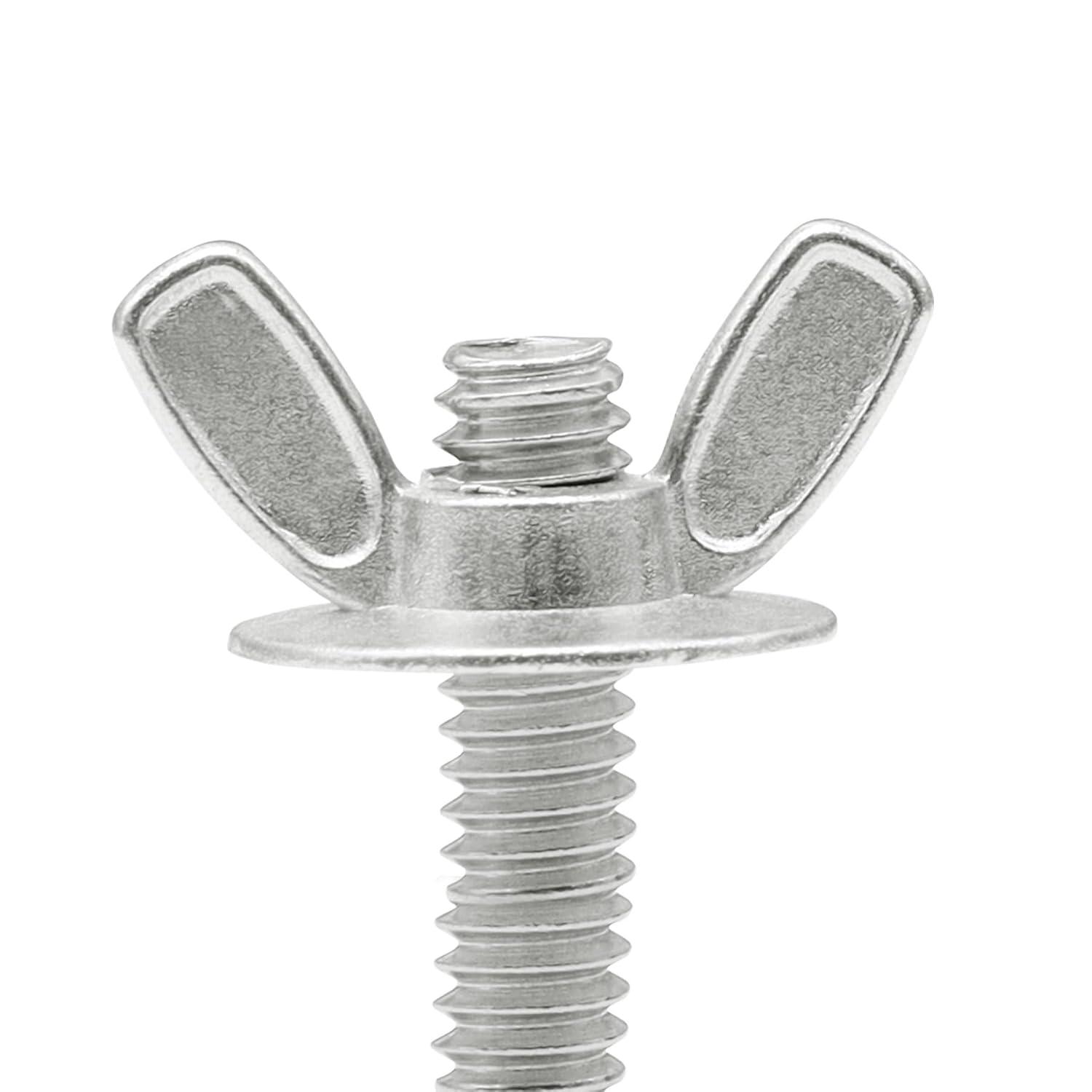 Xadnitu 50 Pieces 1/4''-20 Washered Wing Nut, Zinc Plated Hurricane Hardware Butterfly Nuts with Washer for V1258-DP02-E-175
