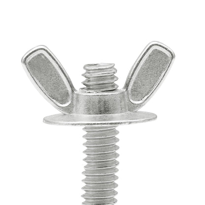 Xadnitu 50 Pieces 1/4''-20 Washered Wing Nut, Zinc Plated Hurricane Hardware Butterfly Nuts with Washer for V1258-DP02-E-175