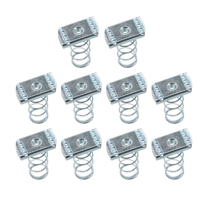 Strut Channel Nuts, 1/4"-20 Spring Channel Nut with Zinc Electroplate Finish, Long Spring Nuts Great for Use V1258-DP02-E-177