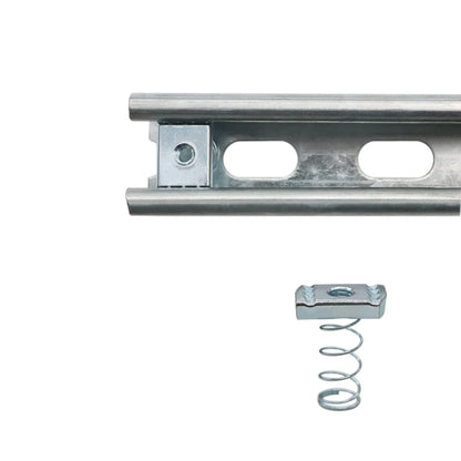 Strut Channel Nuts, 1/4"-20 Spring Channel Nut with Zinc Electroplate Finish, Long Spring Nuts Great for Use V1258-DP02-E-177