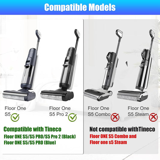 [NOT Universal][S5/S5 Pro Only] Replacement Brush Rollers for Tineco Floor ONE S5/S5 PRO Cordless Wet Dry V1258-DP02-E-190