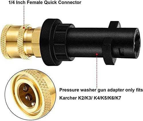 High Pressure Washer Gun Adapter 1/4" Spray Nozzle Tips Sets Brass Female Quick Connector for Karcher k2 k3 V1258-DP02-E-192