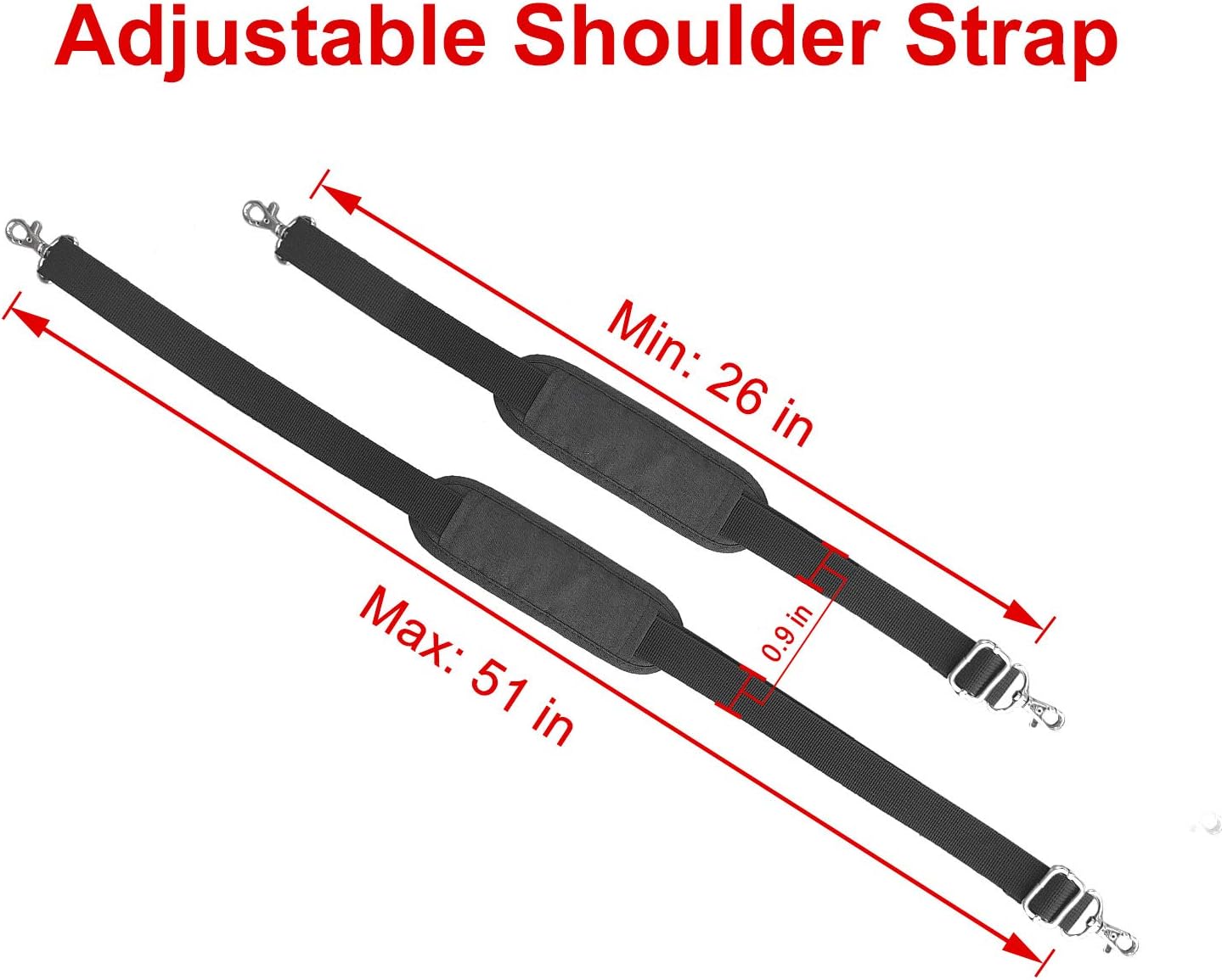 iGuerburn Shoulder Strap Carry Strap for Inogen One G4 Oxygo FIT with Swivel Hooks, Balanced Buckle and V1258-DP02-E-200