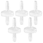 5 Packs Check Valve 1/8"(3MM) One-Way PVDF Plastic Hose Barb for Liquid Air V1258-DP02-E-209