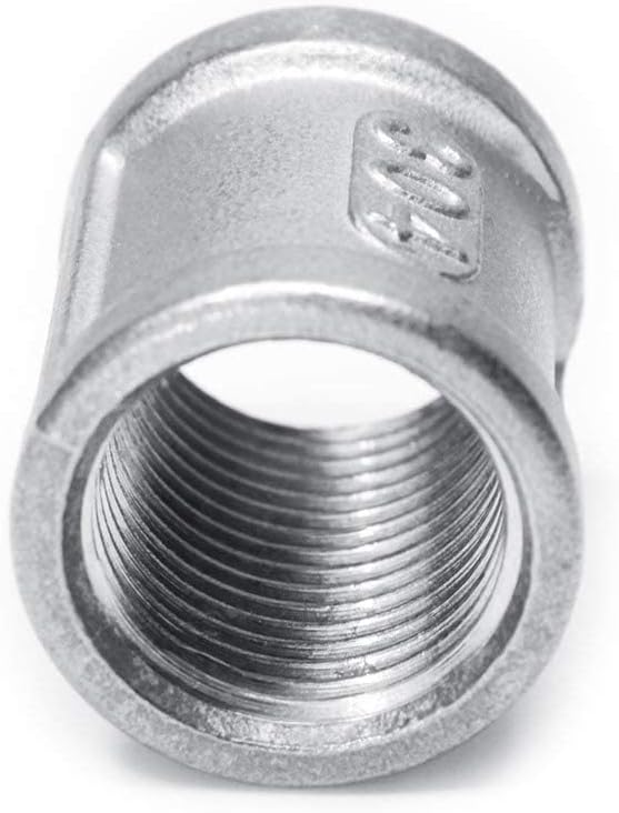 3/4" Female NPT Coupling, 1-1/2" Length Stainless Steel Coupler Cast Pipe Fitting(Pack of 2) V1258-DP02-E-218