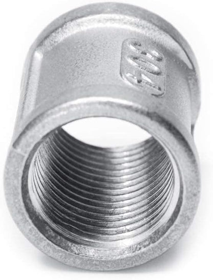 3/4" Female NPT Coupling, 1-1/2" Length Stainless Steel Coupler Cast Pipe Fitting(Pack of 2) V1258-DP02-E-218