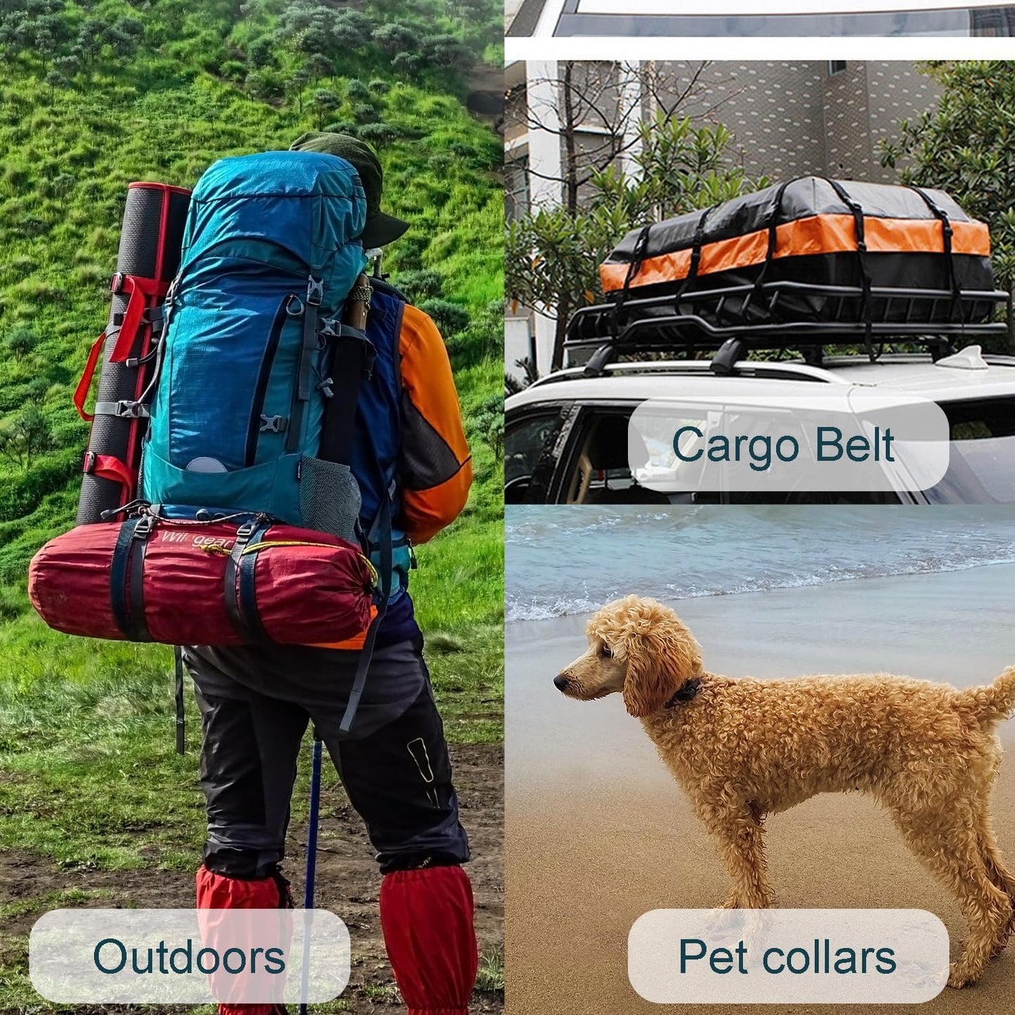 CooBigo 10Pack 1"(26mm) Contoured Plastic Side Release Buckles, Paracord Buckles for Backpack Straps Paracord V1258-DP02-E-22