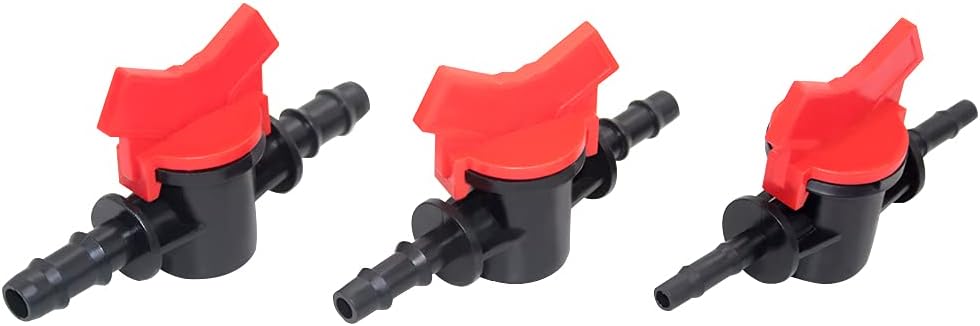 1/2" Drip Irrigation Switch Valve Barbed Ball Valve for Garden Drip Irrigation Aquarium (6 Pcs) V1258-DP02-E-223