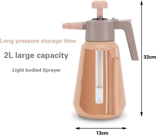 Garden Pump Sprayer, 68 oz/0.5 Gallon Hand Held Pressure Sprayer with Safety Valve & Adjtable Nozzle, Large V1258-DP02-E-226