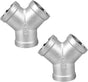 1/2" Female NPT Y Shape Adapter Cast Pipe Fitting 304 Stainless Steel 3 Way Connector (Pack of 2) V1258-DP02-E-229