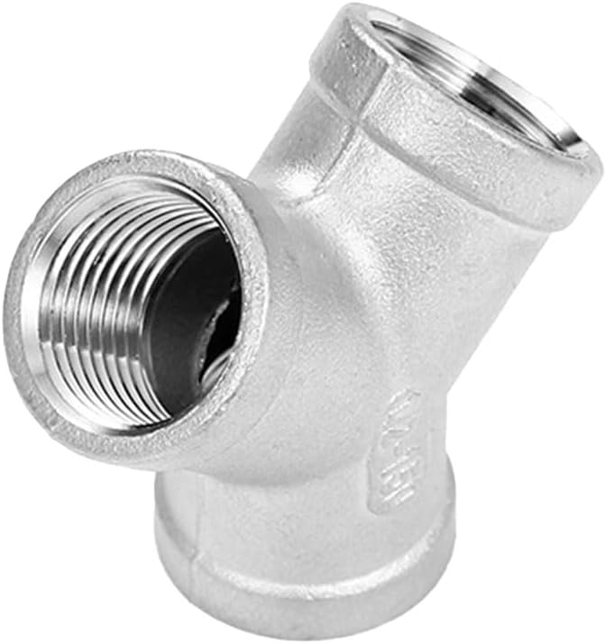 1/2" Female NPT Y Shape Adapter Cast Pipe Fitting 304 Stainless Steel 3 Way Connector (Pack of 2) V1258-DP02-E-229