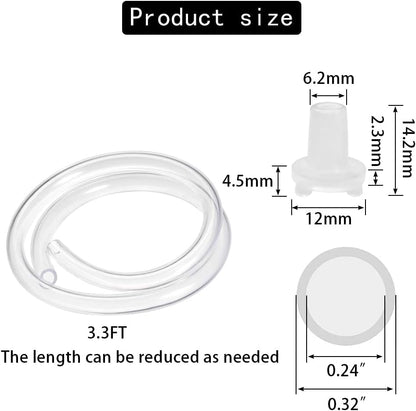 Replacement Silicone Tubing for Water Bottle Pump, High Temp Pure Silicone Hose Tube High Compatibility for V1258-DP02-E-230
