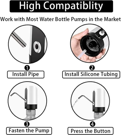 Replacement Silicone Tubing for Water Bottle Pump, High Temp Pure Silicone Hose Tube High Compatibility for V1258-DP02-E-230