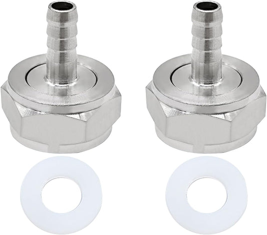 Keg Coupler Barb Connector, 5/16'' Barb x G5/8 Thread Stainless Steel 304 Beer Kegerator Sankey Couplers Hex V1258-DP02-E-234