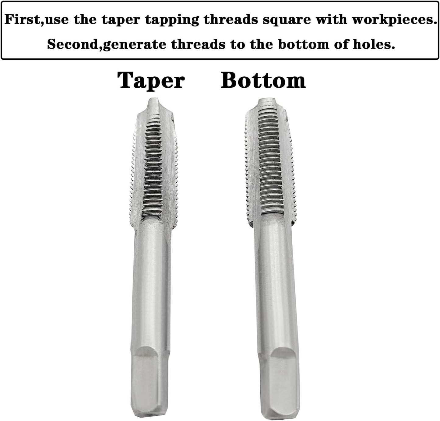 M10 X 1.5 Metric Hand Tap,1 Pair Threading Hand Tap Alloy Tool Steel Right Hand V1258-DP02-E-238