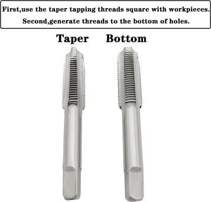 M10 X 1.5 Metric Hand Tap,1 Pair Threading Hand Tap Alloy Tool Steel Right Hand V1258-DP02-E-238