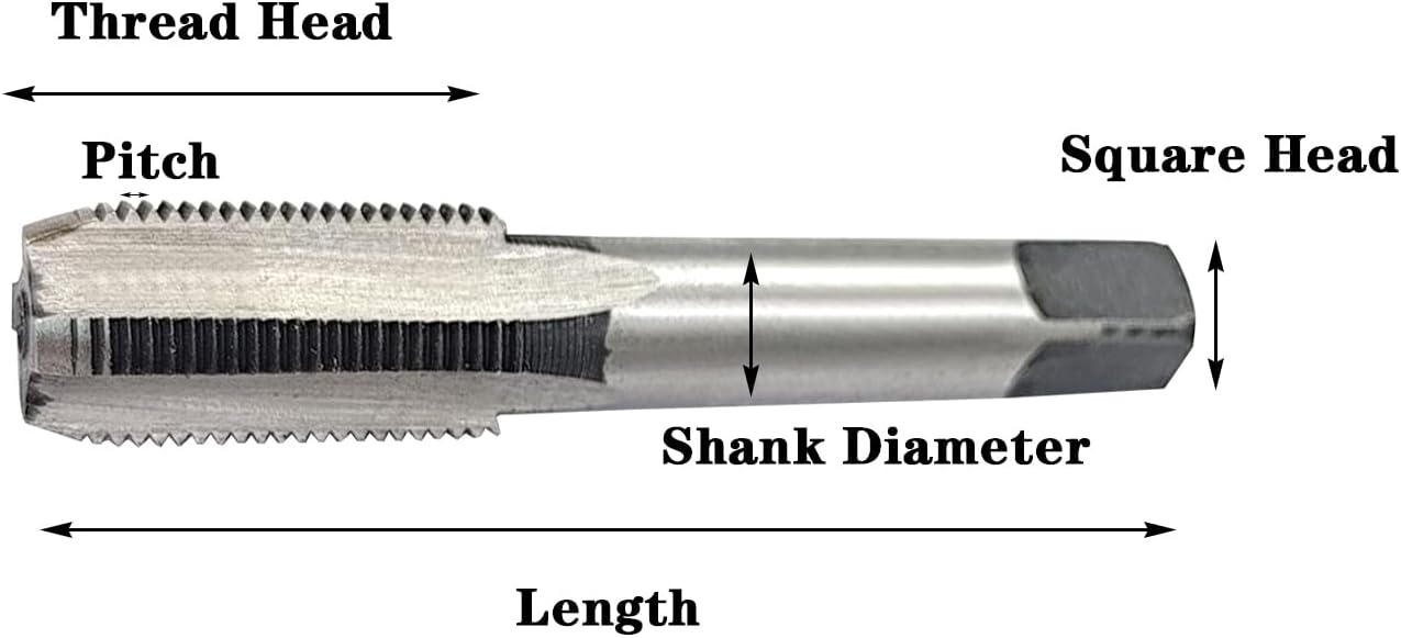 M10 X 1.5 Metric Hand Tap,1 Pair Threading Hand Tap Alloy Tool Steel Right Hand V1258-DP02-E-238