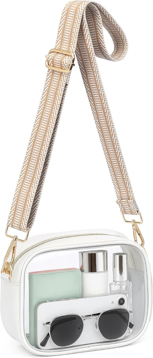 Clear Bag for Stadium Events, Clear Purse for Women Stadium Crossbody, Transparent Bag for Concert Sport V1258-DP02-E-247
