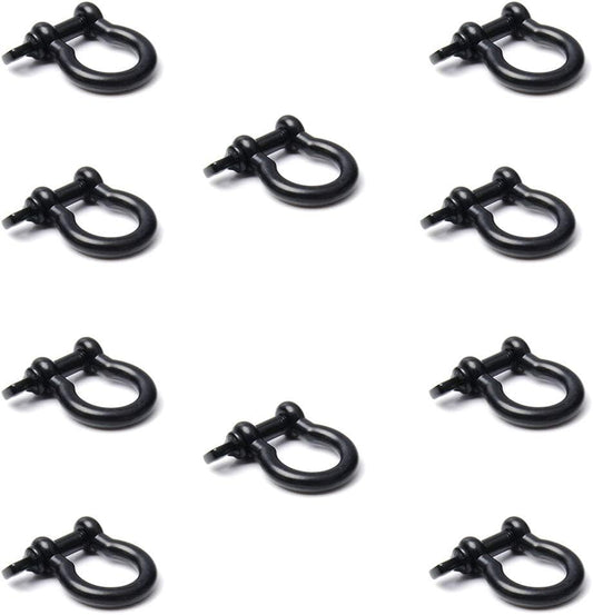 CooBigo Metal Silver Bow Shackle for Emergency Survival Paracord Bracelet Parachute V1258-DP02-E-25