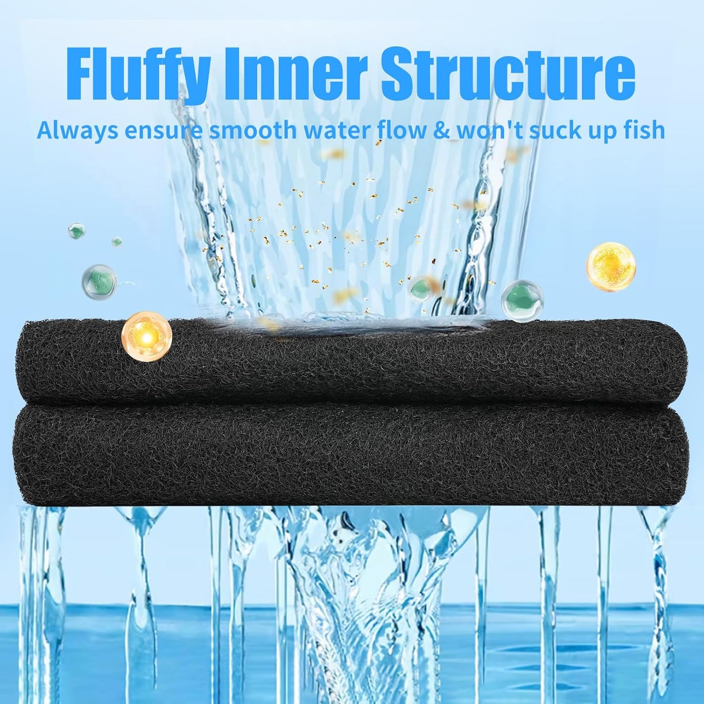 Aquarium Activated Carbon Filter Media Pad for Fish Tank Pond Canister Filter (10.5" x 18") V1258-DP02-E-253
