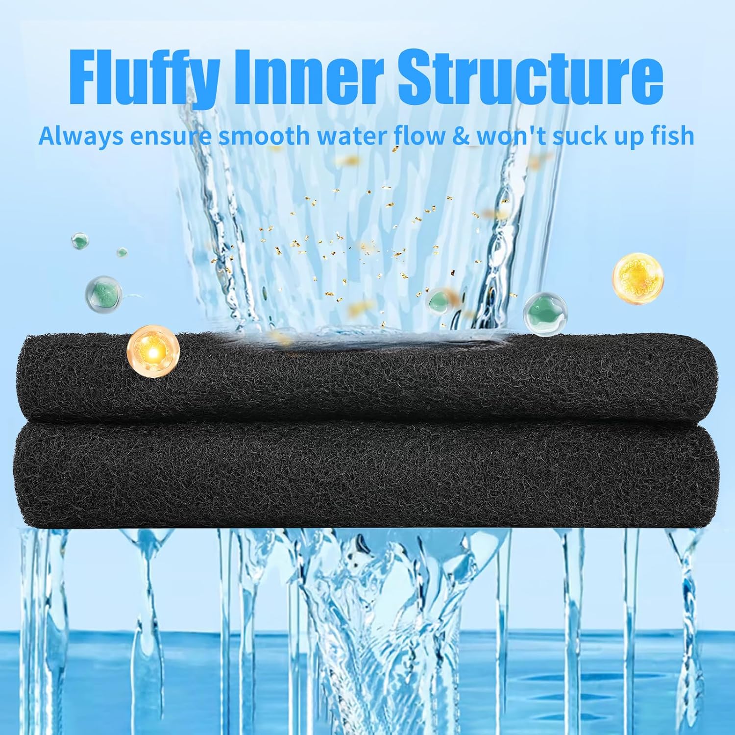 Aquarium Activated Carbon Filter Media Pad for Fish Tank Pond Canister Filter (10.5" x 18") V1258-DP02-E-253